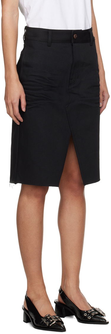 Sukňa We11done We11done Raw Edge Midi Skirt Čierna | WD-DS0-24-303-W-BK, 1