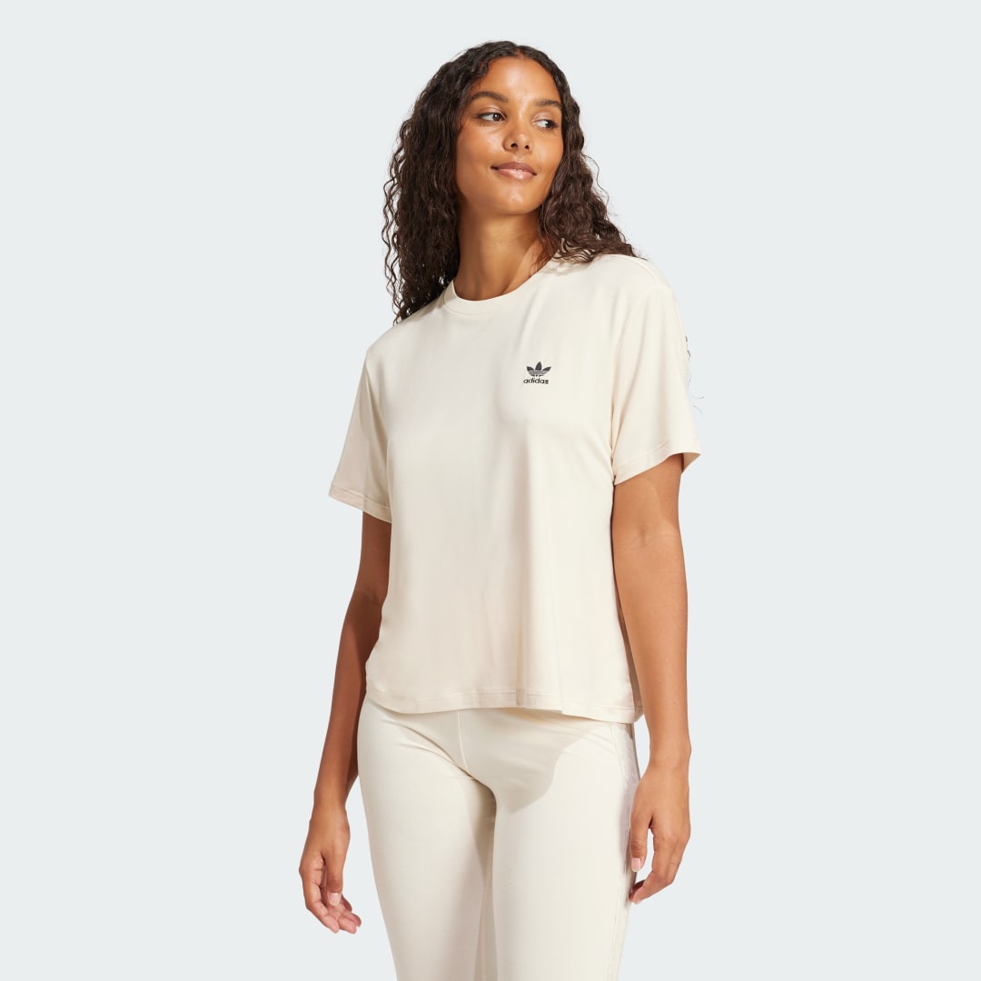 Tričko adidas Performance Trefoil T-Shirt Béžová | JC5747, 0