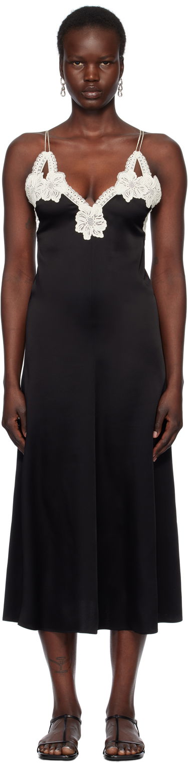 Šaty Jil Sander Jil Sander Lace Trim Slip Midi Dress Čierna | J02CT0468_J76018, 0
