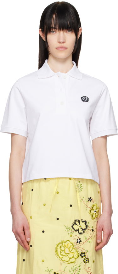 Polo tričko KENZO Kenzo Paris 'Boke Flower 2.0' Embroidered Polo Biela | FF52TS1604SB, 0