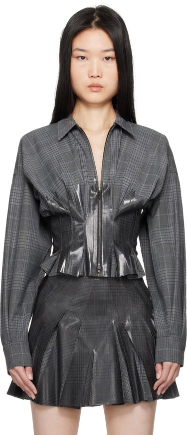 Sukňa Diesel Plaid Zip-Up Jacket Šedá | A16549 0HQAG, 0
