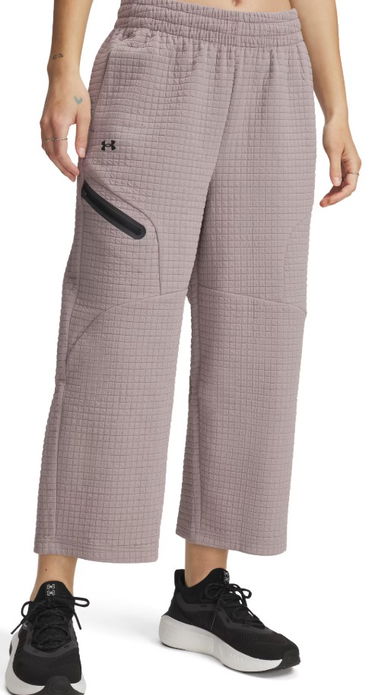 Tepláky Under Armour Under Armour Unstoppable Fleece Grid Crop Pants Fialová | 1386492-015, 0