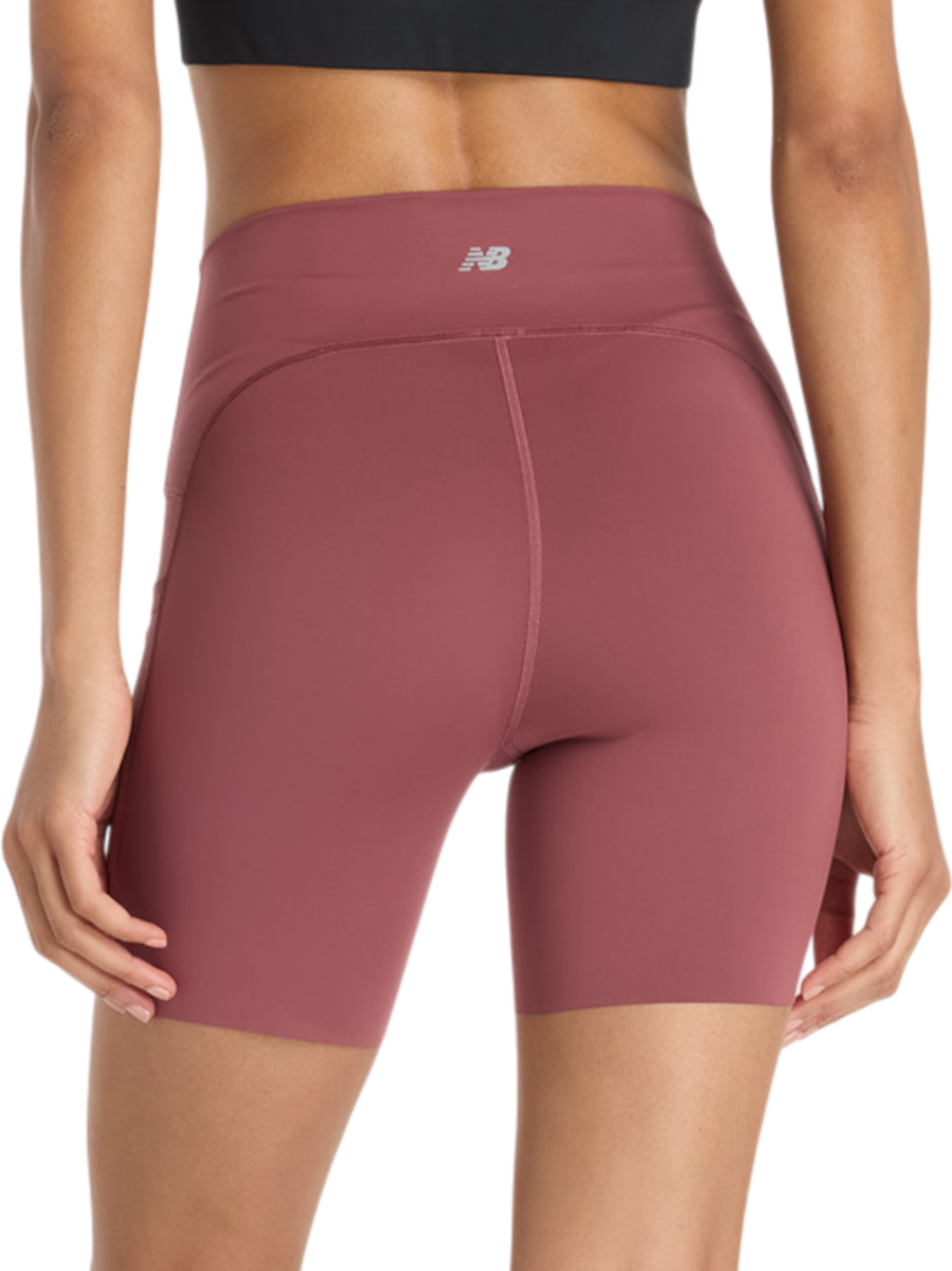 Šortky New Balance New Balance Sleek Pocket High Rise Short 6" Vínová | ws51271-wad, 1