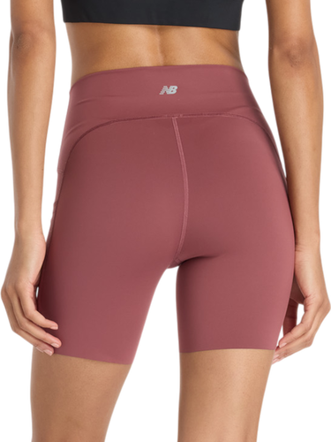 Šortky New Balance New Balance Sleek Pocket High Rise Short 6" Vínová | ws51271-wad, 1