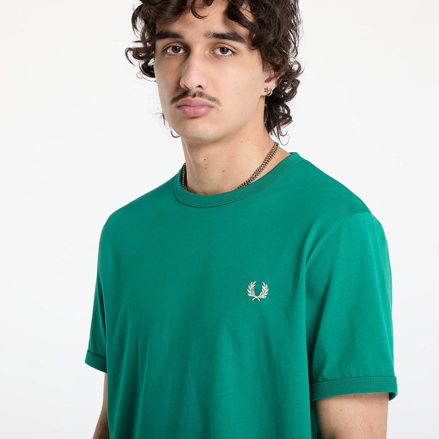 Tričko Fred Perry Fred Perry Ringer T-Shirt Zelené | M3519 X87, 1