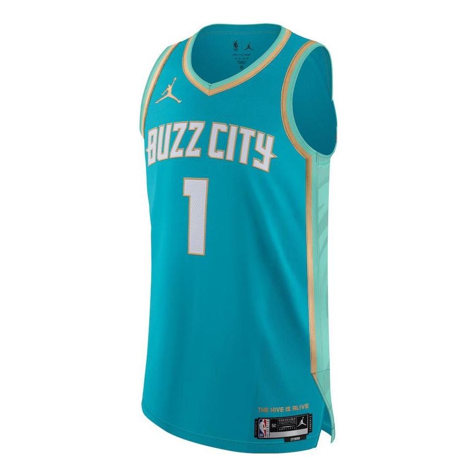 Dres Jordan NBA Charlotte Hornets City Edition Swingman Jersey Lamelo Ball Tyrkysová | DX8753-415, 0