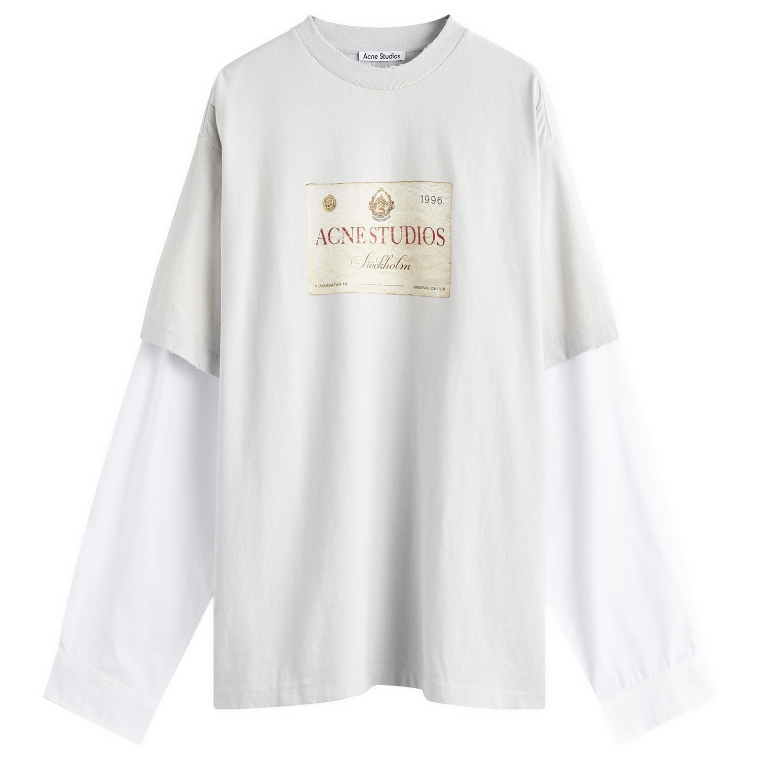 Tričko Acne Studios Double Layered Graphic T-Shirt Šedá | CL0322-AAB, 0