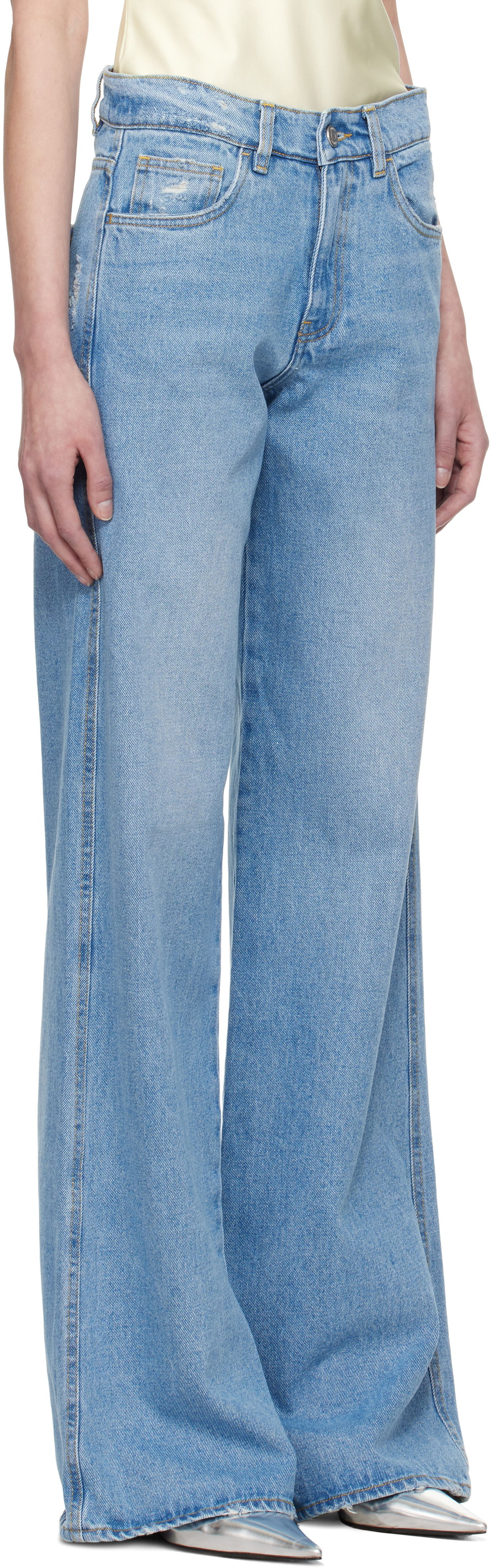 Džínsy Coperni Coperni Wide Leg Jeans Modrá | COPP95F2008B, 1