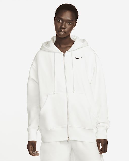 Mikina Nike Phoenix Fleece Oversized Full-Zip Hoodie Biela | DQ5758-133, 0
