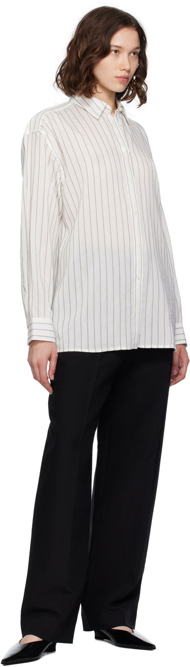 Košeľa TOTEME TOTEME Striped Button-Down Shirt Biela | 253-WRT0480-FB0439, 3