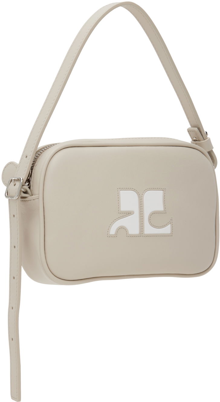 Taška cez rameno Courrèges Slim Leather Camera Bag Béžová | 124GSA092CR0027, 1