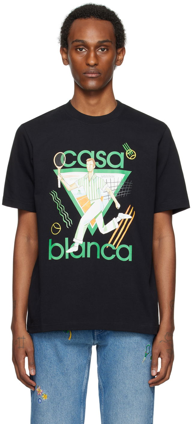 Tričko Casablanca SSENSE x 'Le Jeu' T-Shirt Čierna | U-MPS24-JTS-001-18, 0