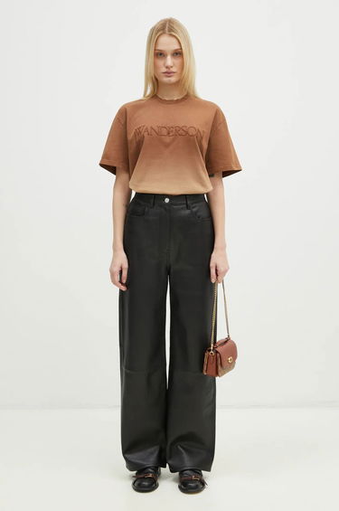 Tričko JW Anderson JW Anderson Logo Embroidery Gradient T-Shirt Hnedá | JT0244.PG1551.619, 3