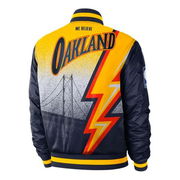 Golden State Warriors Courtside Fleeced Baseball Jacket