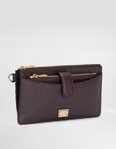 Peňaženka Dolce & Gabbana Dolce & Gabbana Dauphine Calfskin Card Holder Vínová | BI3335A10018M073, 1