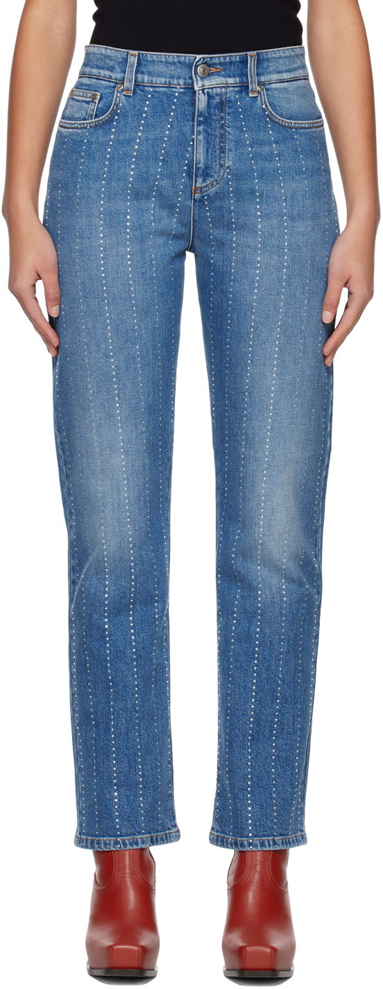 Stella McCartney Embellished Straight-Leg Jeans