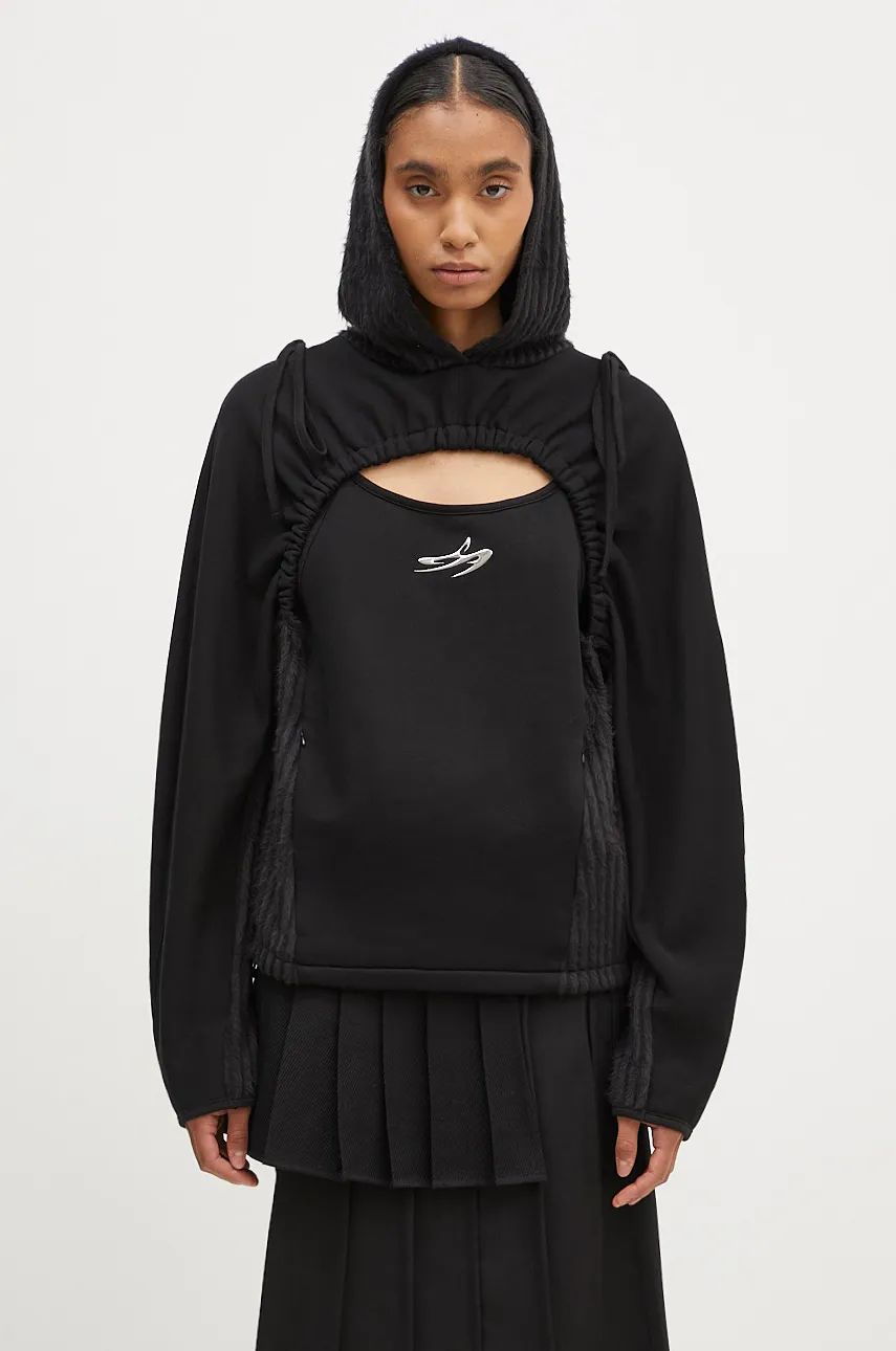 Mikina Andersson Bell Hoodie Shirring Cut Out Čierna | atb1193w, 0