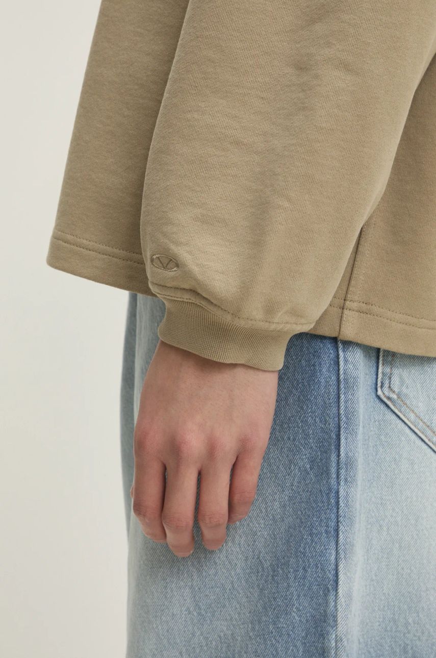 VETEMENTS Oval Logo Cropped Boxy Sweatshirt