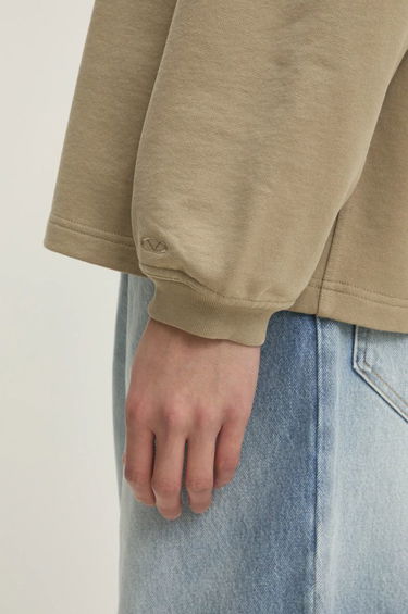 Sveter VETEMENTS VETEMENTS Oval Logo Cropped Boxy Sweatshirt Béžová | UA66CW600T, 4