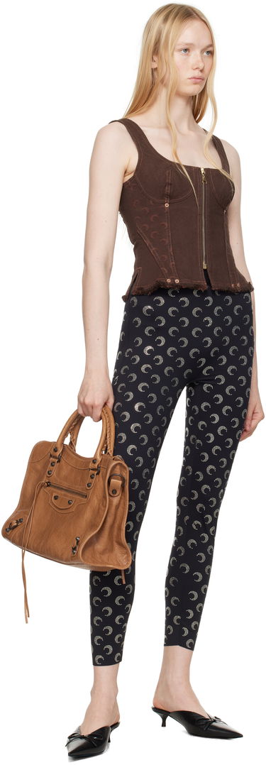 Legíny Marine Serre Marine Serre Moon Rhinestoned Jersey Leggings Čierna | WPA111A CJER0002, 3