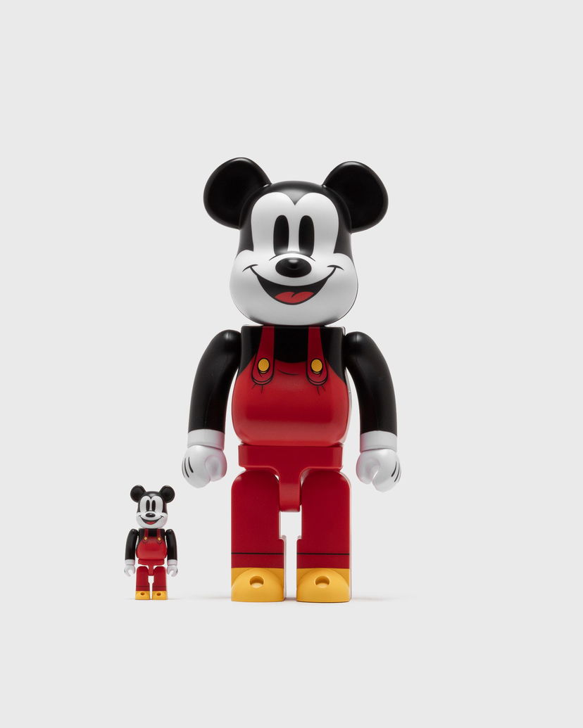 Zberateľské Medicom Toy MICKEY MOUSE BOAT BUILDERS 100% & 400% BE@RBRICK Set Červená | MED1780