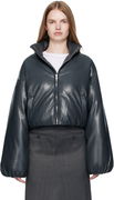 Nanushka Lilima Cropped Vegan Leather Puffer Jacket
