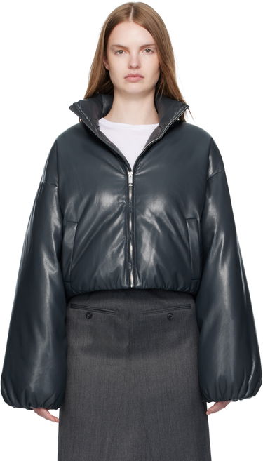 Prešívaná bunda Nanushka Nanushka Lilima Cropped Vegan Leather Puffer Jacket Čierna | NW25PFJK01655, 0