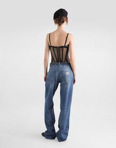 Džínsy Dolce & Gabbana Dolce & Gabbana Loose Fit Jeans with Pressed Pleat Modrá | FTC8CDG8LZ6S9001, 2