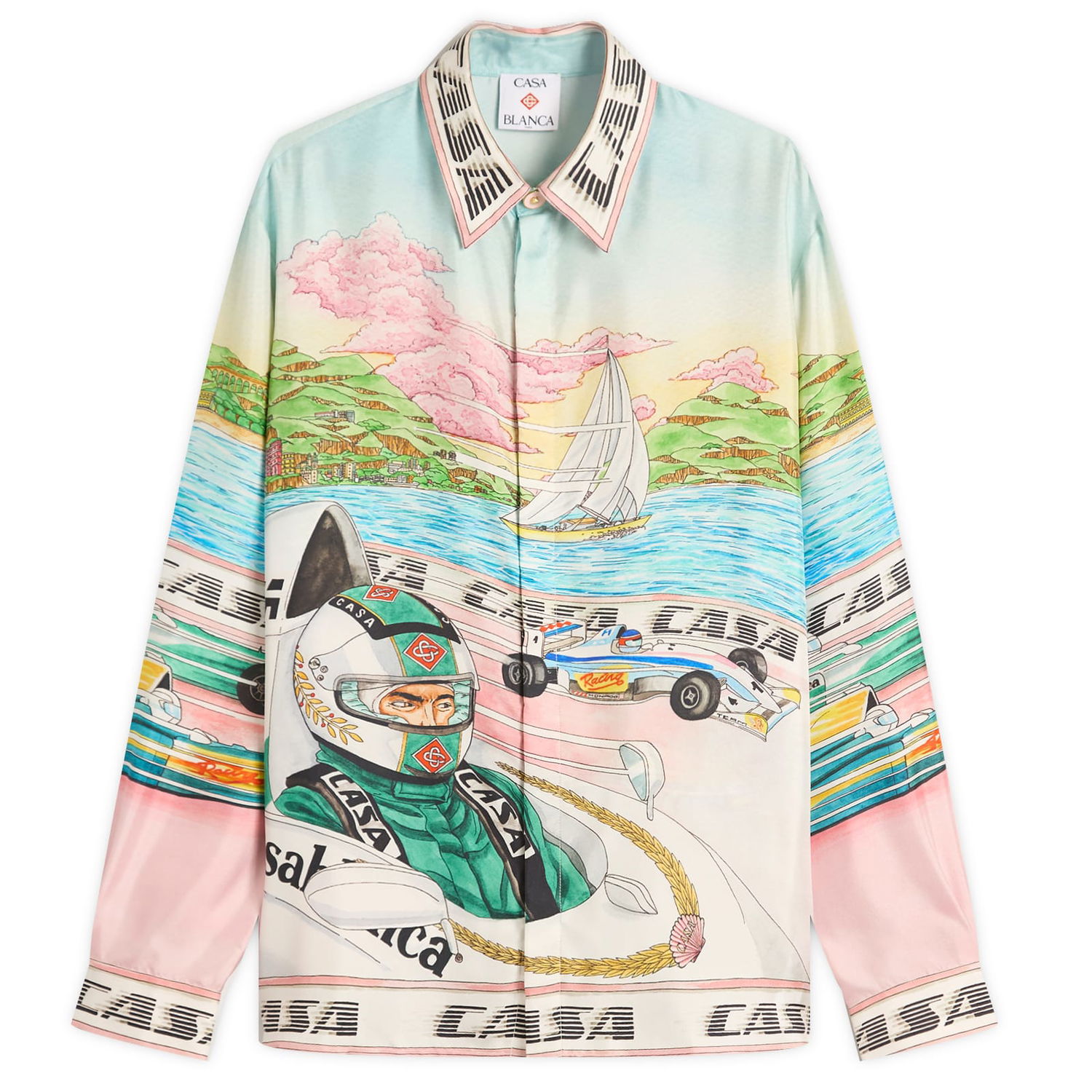 Košeľa Casablanca Casablanca Classic Long Sleeve Patterned Silk Shirt, Size Large Rôznofarebný | MPF25-SH-021-03, 1