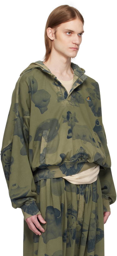 Mikina Vivienne Westwood Vivienne Westwood Baseball Print Hoodie Zelené | 3I010012-J009H-, 1