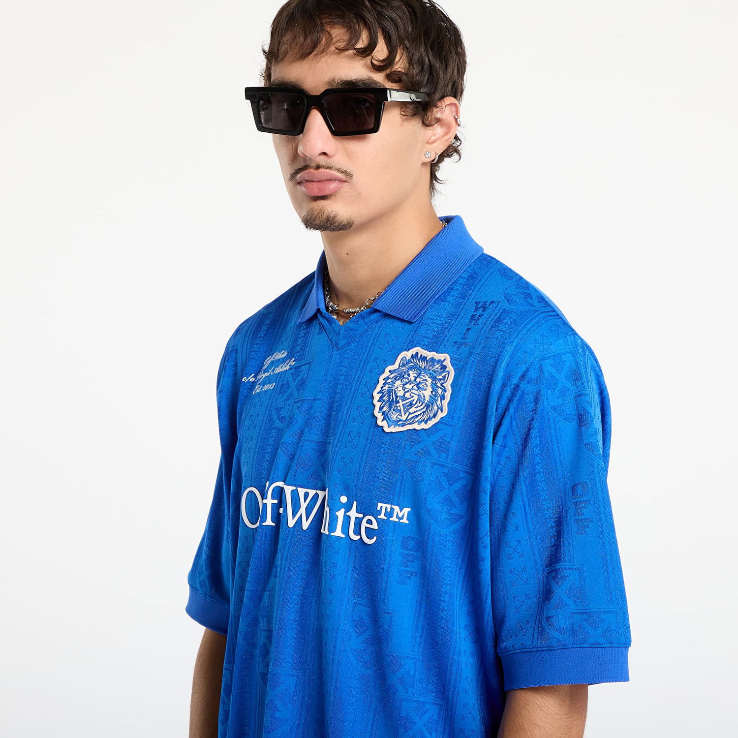 Dres Off-White Lion Nation Soccer Jersey Modrá | OMAD00CF25JER0044601, 1