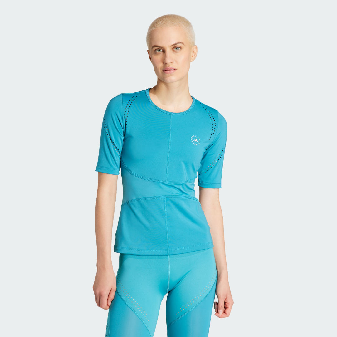 Tričko adidas Performance by Stella McCartney TruePurpose Training Tee Tyrkysová | IA1506, 0