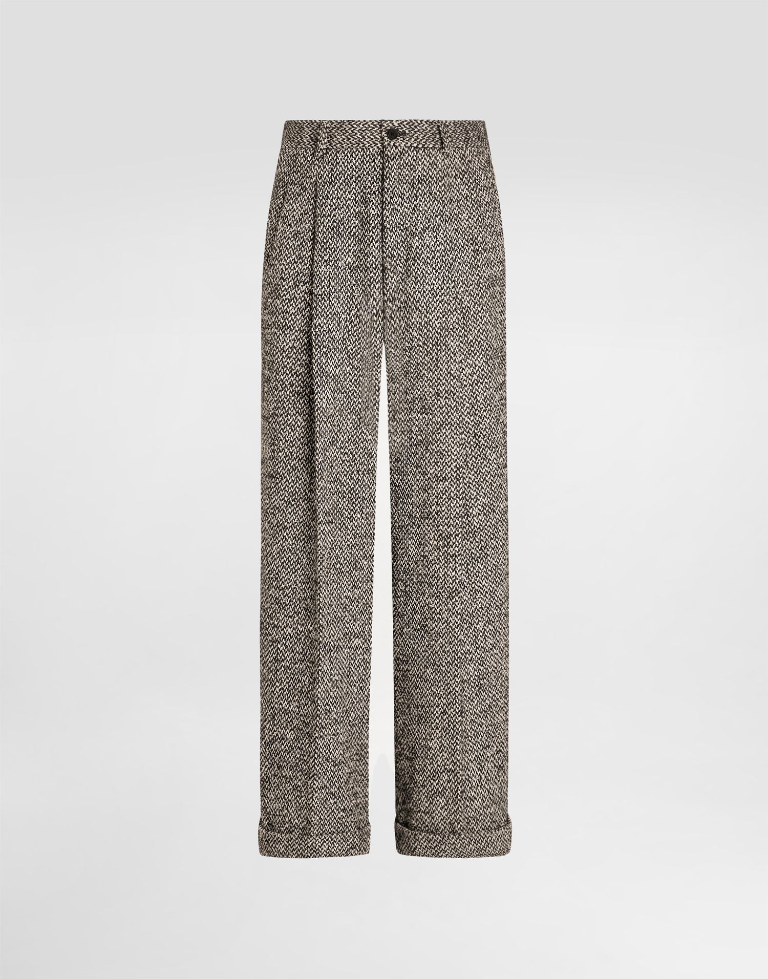 Nohavice Dolce & Gabbana Dolce & Gabbana Wool Blend Dotted Cuffed Trousers Béžová | GP16OTFMZAJS8030, 0