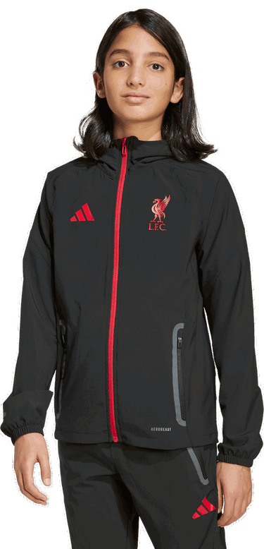 Bunda adidas Performance Liverpool Tiro 25 Competition Vis Tech Travel Jacket Čierna | JZ5558, 3