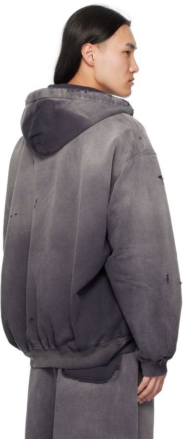 Mikina Maison MIHARA YASUHIRO Maison MIHARA YASUHIRO Sun Faded Half Zip-Up Hoodie Šedá | A14HD532, 2