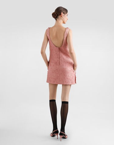 Šaty Dolce & Gabbana Dolce & Gabbana Floral Jacquard Sack Dress Ružová | F6TMLTHJMQKF0473, 2