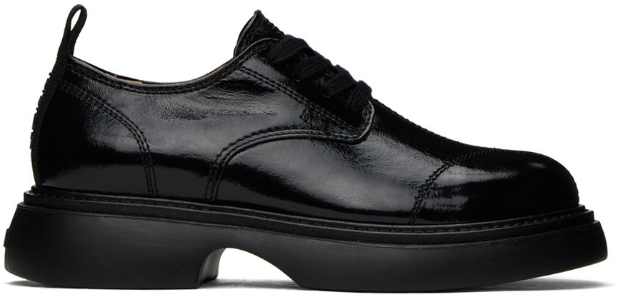 Oblečenie GANNI GANNI Black Everyday Lace-Up Derbys Čierna | S2457, 0