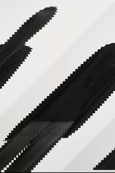 Sveter Carhartt WIP Michigan Ribbed Knit Collared Wool Blend Sweater Čierna | I035379.89XX, 2