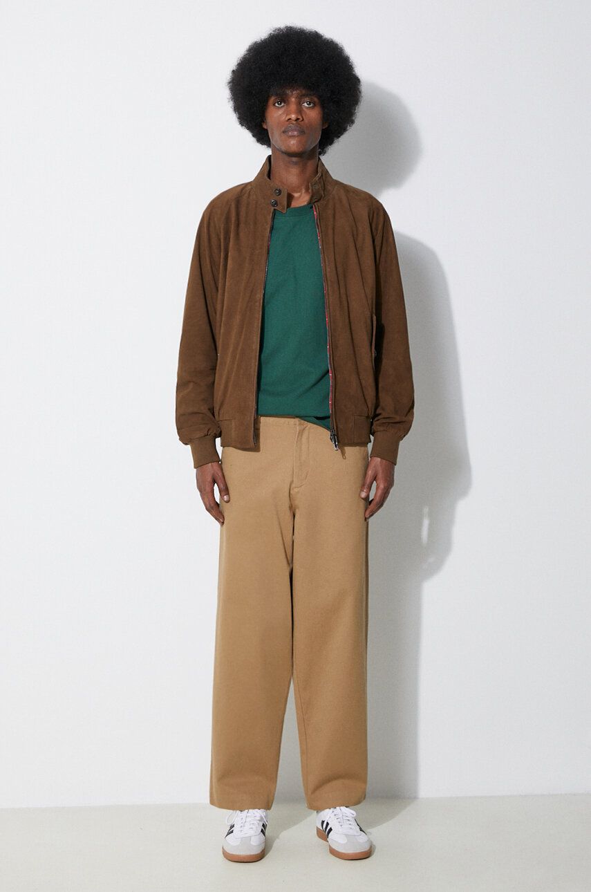 Nohavice Fred Perry Fred Perry Straight Leg Twill Chino Trousers Hnedá | T6530.363, 1