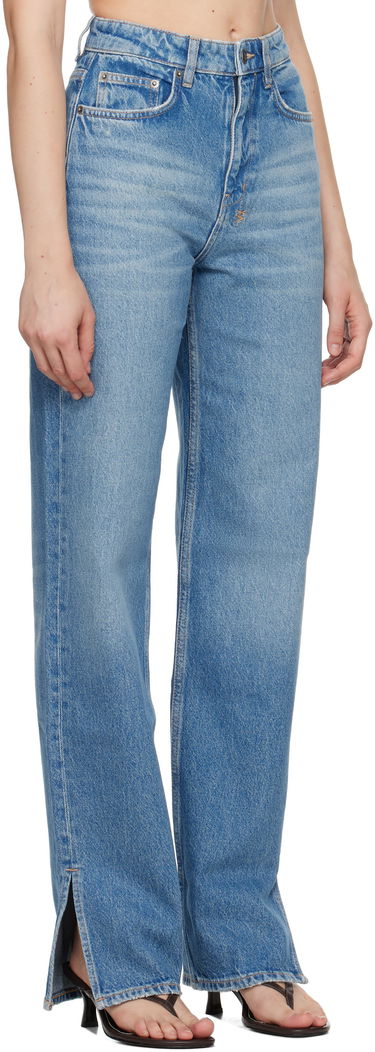 Džínsy Ksubi Playback Splits High-Waist Straight-Leg Jeans Modrá | WPF25DJ003, 1