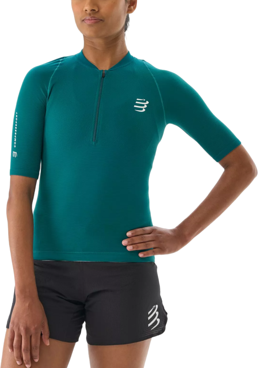 Tričko Compressport Trail Racing Postural Short Sleeve Top Zelené | atsw4916029l, 0