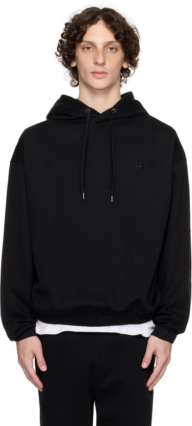Mikina BOSS BOSS Relaxed-Fit Mercerized Cotton Hoodie Čierna | 50544099, 0