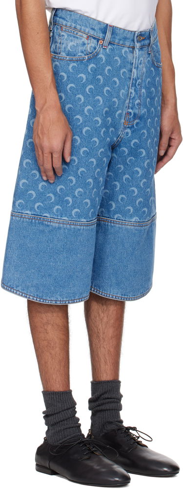Šortky Marine Serre Marine Serre Moon Laser Denim Shorts Modrá | USH004A CDEN0002, 1