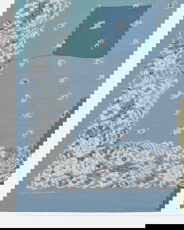 Šál KAPITAL Garden Patchwork Selvedge Bandana Modrá | EK-1633BA SAX, 4