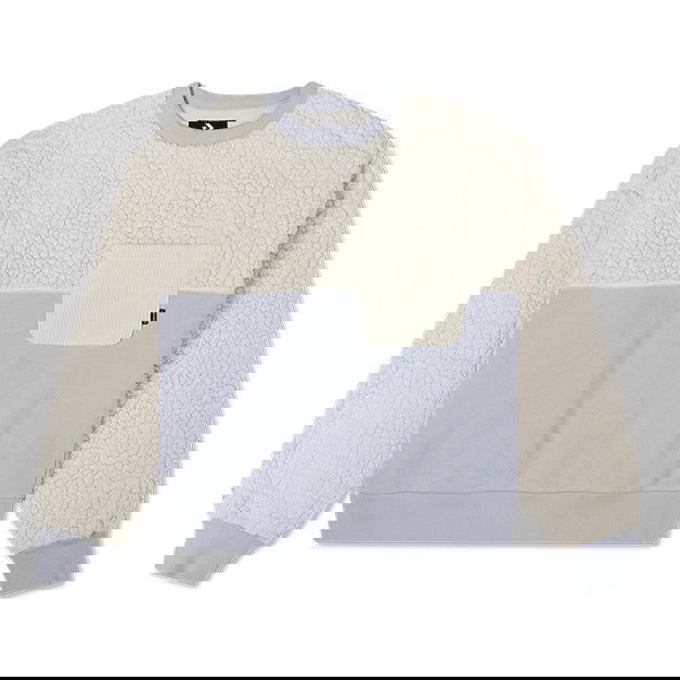 Sveter Converse Converse Splicing Lamb's Wool Pullover Modrá | 10022348-A04