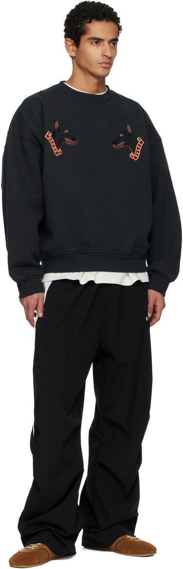 Mikina Rhude London Hound Crewneck Sweatshirt Čierna | RHPF25ST01012, 3