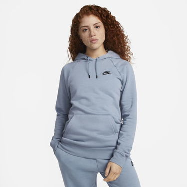 Mikina Nike Sportswear Essential Fleece Pullover Hoodie Modrá | DX2316-493, 0