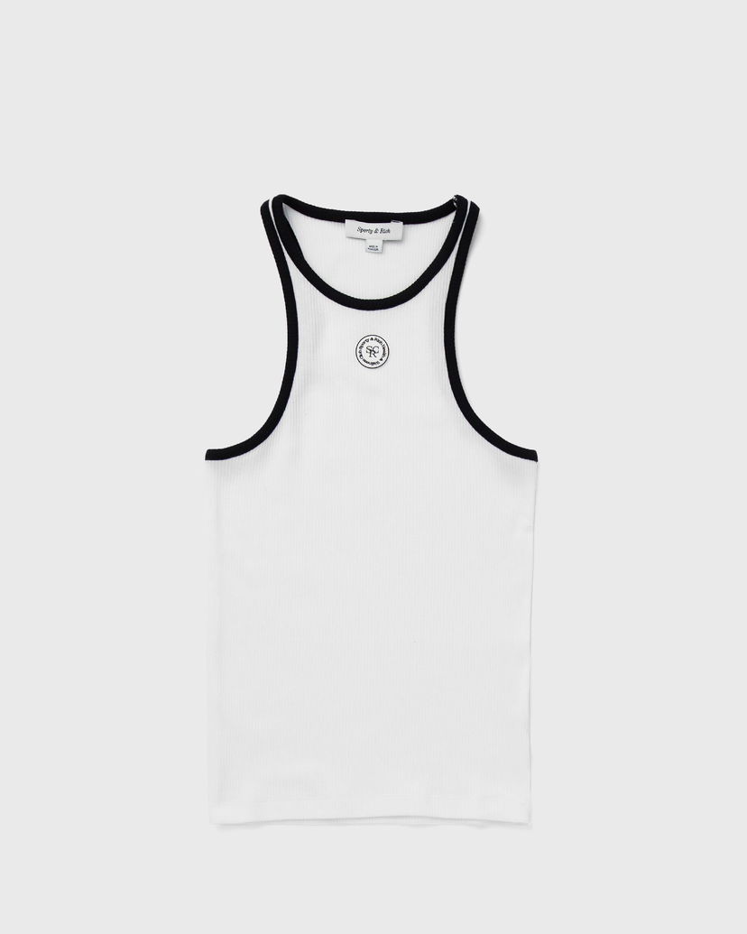 Tielko Sporty & Rich SRHWC Ribbed Tank Biela | TO033S405SW