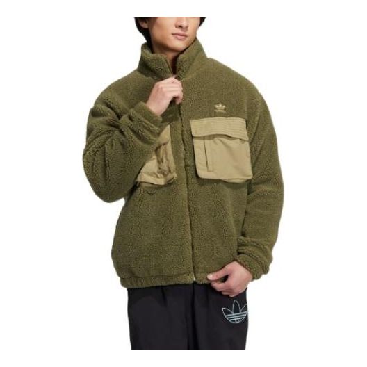 Bunda adidas Originals Workwear Sherpa Jacket Zelené | IC8163, 0