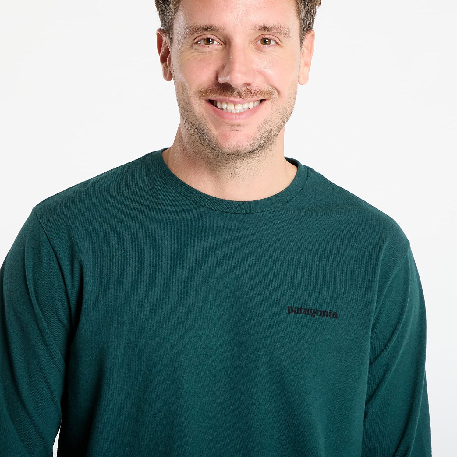 Tričko Patagonia Long Sleeve P-6 Logo Responsibili-Tee Zelené | 38518 CASG, 1